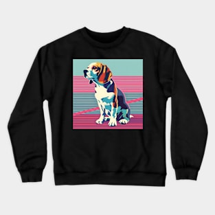 70s Beagle Vibes: Pastel Pup Parade Crewneck Sweatshirt